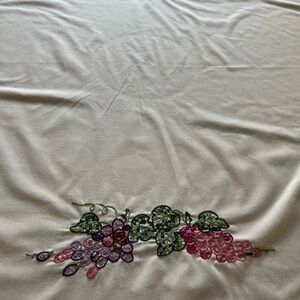 Floral Embroidered Cream Fabric